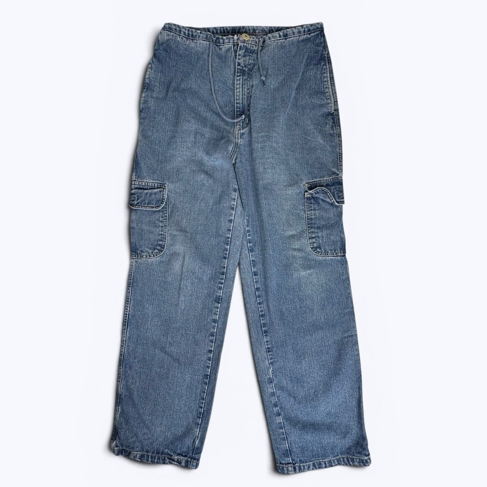 Rue21 Twenty One Baggy Cargo‎ Jeans High Rise Vtg 90s Y2K Skater Grunge Sz 14